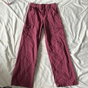 Pink denim jeans from h&m, with lots of pockets